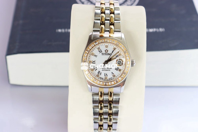 ĐH Nữ : TITONI Cosmo Automatic full Kim Cương