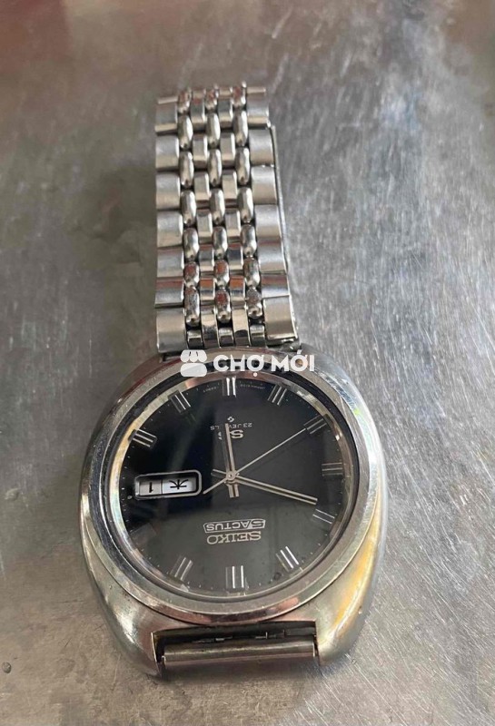 Đồng hồ Seiko 5 Sports nam, dây thép đen