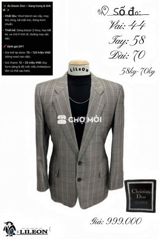 Áo blazer, vest hiệu