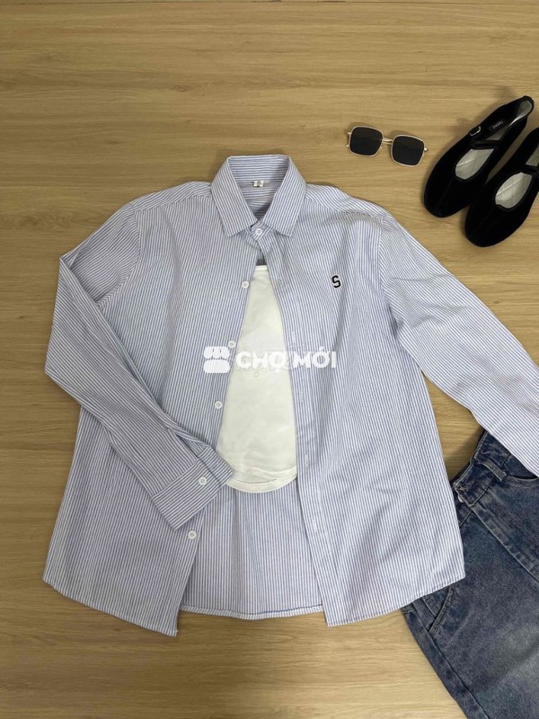 Sơ mi kẻ xanh