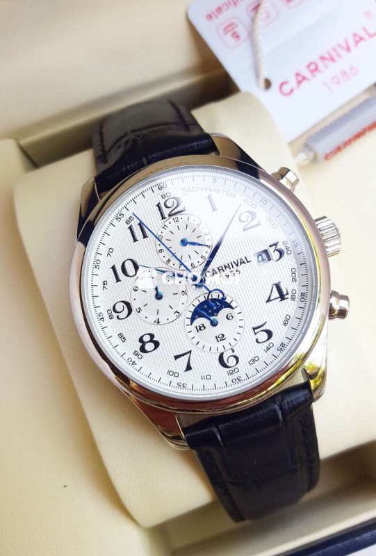 Carnival Moonphase Kim Xanh Full Box Cơ Chính Hãng