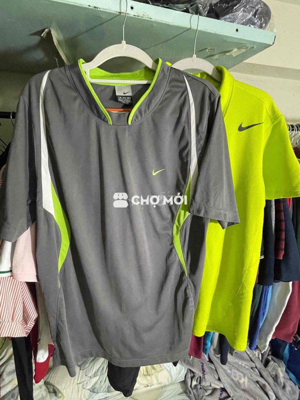 Áo nike phối xám vàng chanh Size L