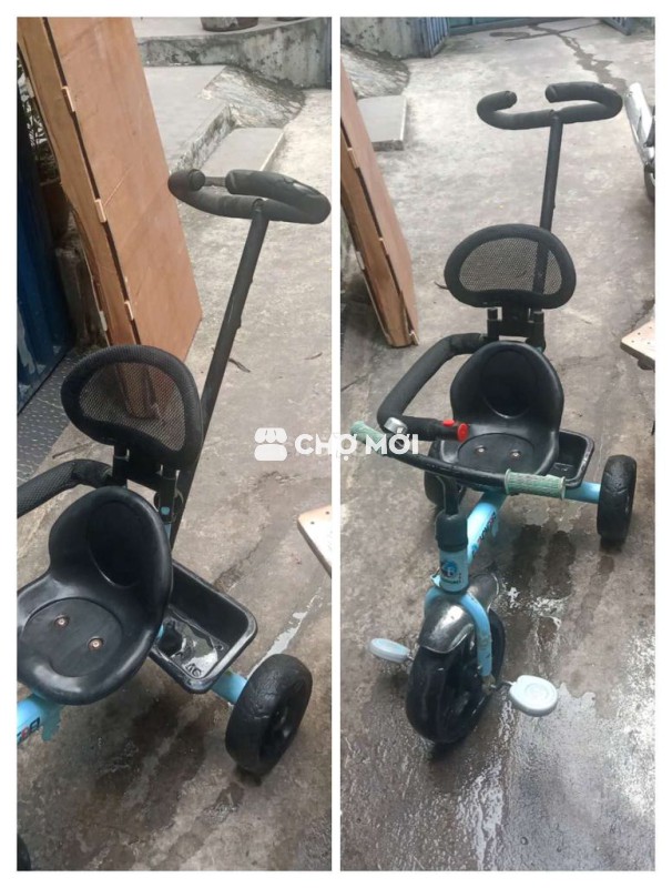 Xe ba bánh bé xanh, xe to và chắc