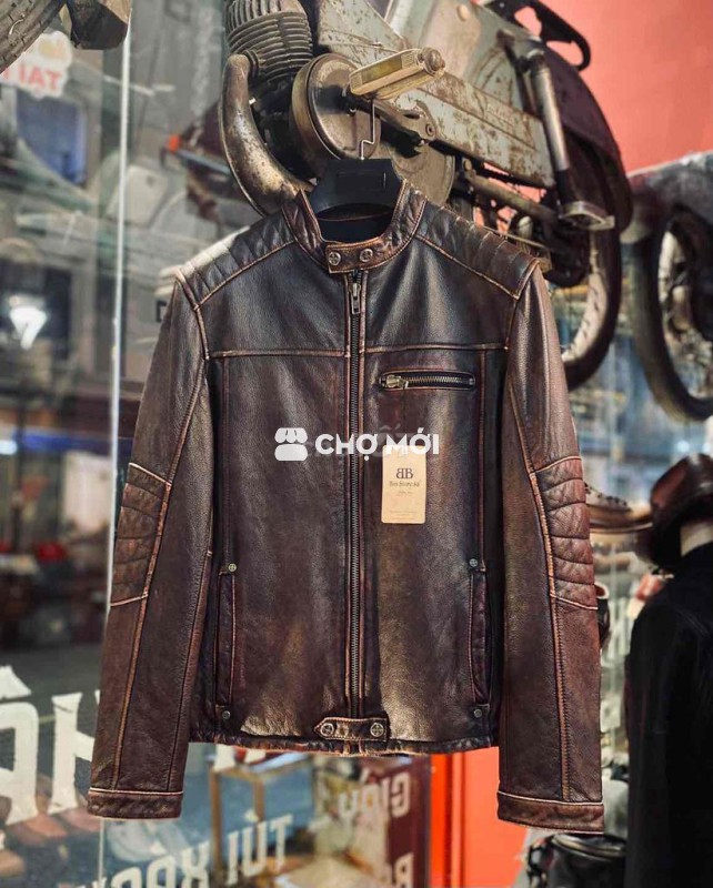 Áo moto da bò mài trẻ trung