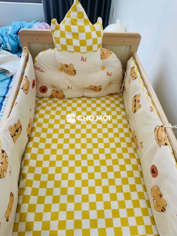 Quây cũi hoàng gia 2 mặt hình hổ vàng