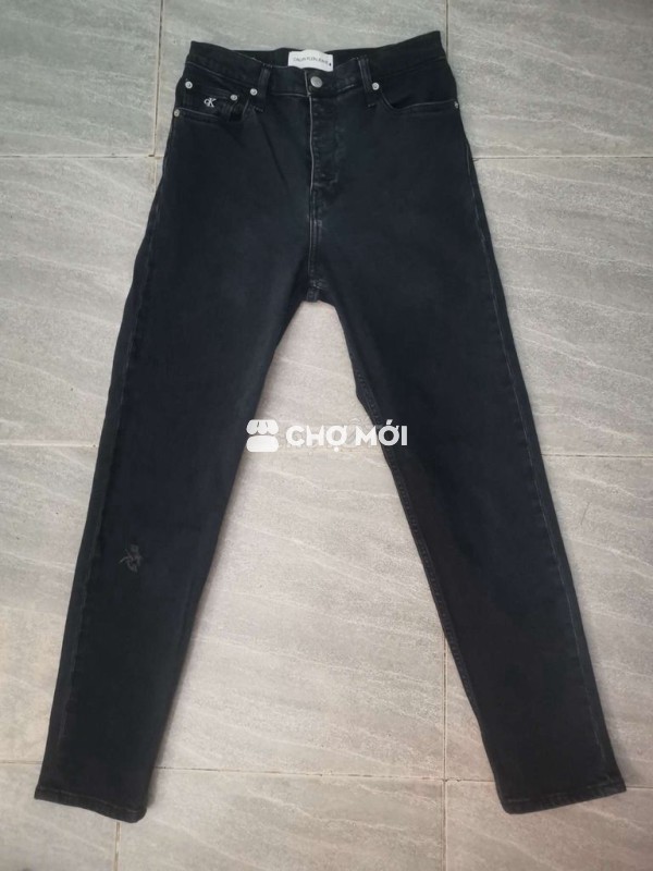 Quần jeans CK Mom BSDenimBlackBlue Slim size 27