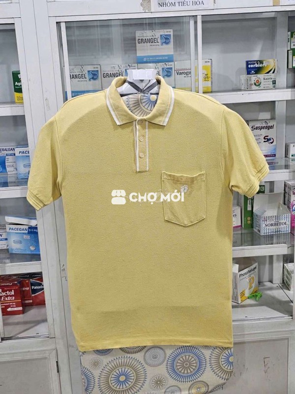 Áo thun Polo Hangten màu vàng phối