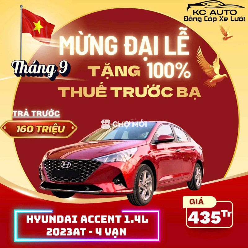 Hyundai Accent 2023 1.4 AT - 41000 km - màu đỏ