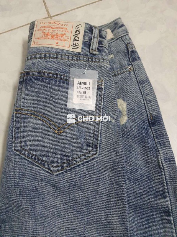 100k 3 quần jean size 36 mới