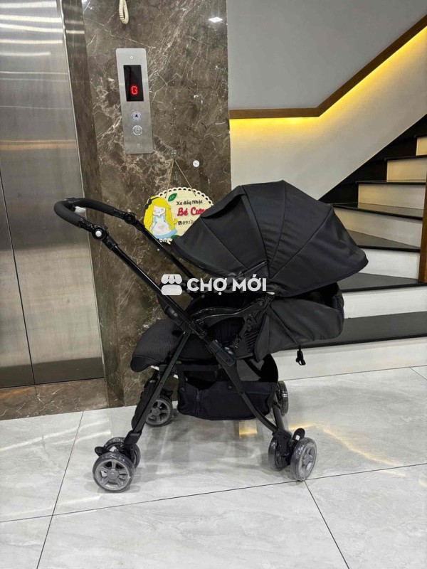 xe đẩy combi granpaseo 4cas đen