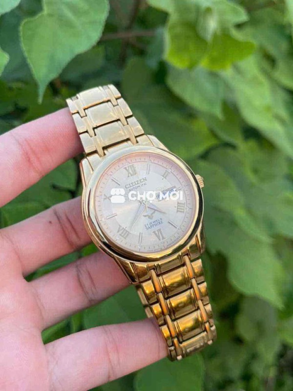Đồng hồ Citizen Automatic Nam, thép vàng