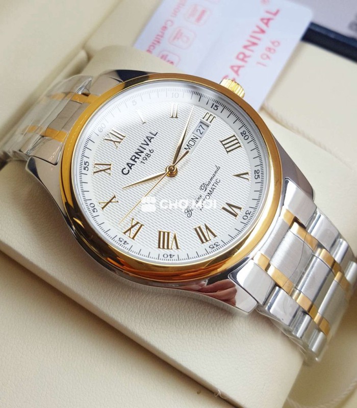Đồng Hồ Cơ Bọc Vàng Demi Cực Đẹp - Carnival 1986
