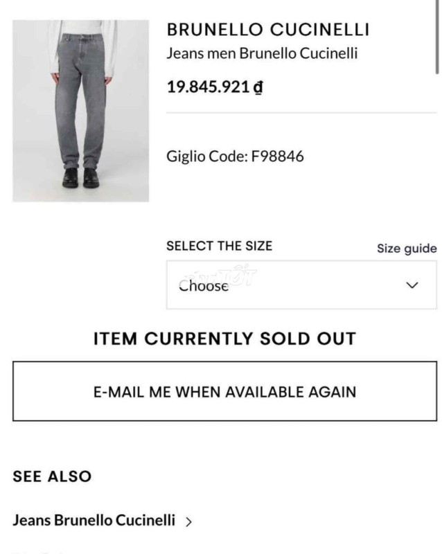 Quần Jean Italy size 30