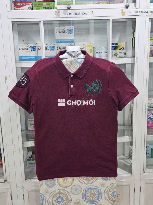 Áo thun Polo Tom story màu rượu vang