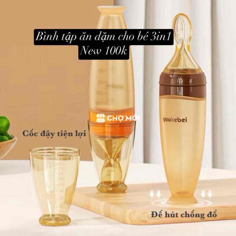Bình tập ăn dặm Youkebei 3in1
