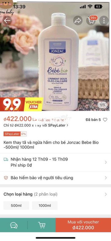 Kem thay tã hữu cơ chống hăm