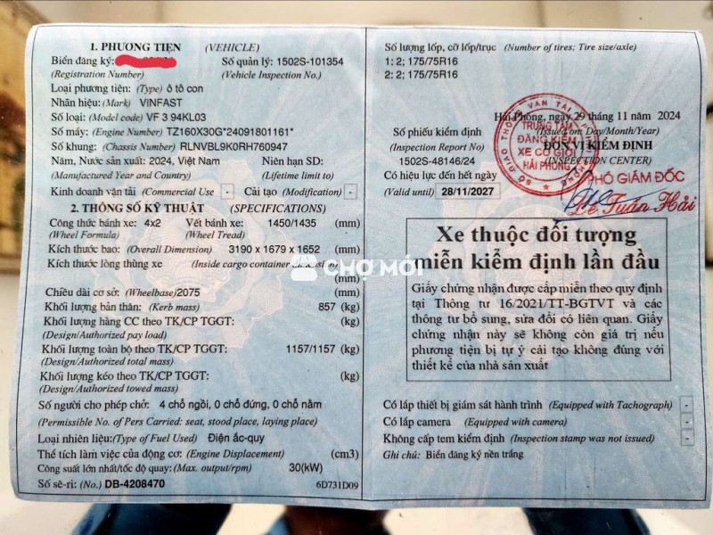 VinFast VF3 2024 Thuê pin tiên phong - 3600 km