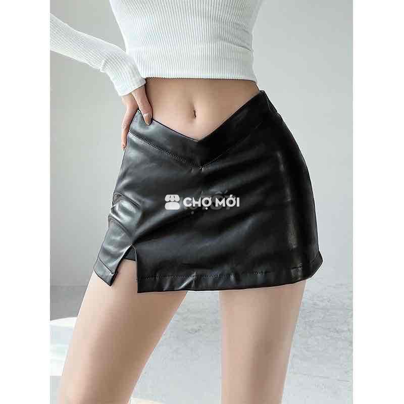 Chân váy da đen size S (kèm ảnh mặc thật)