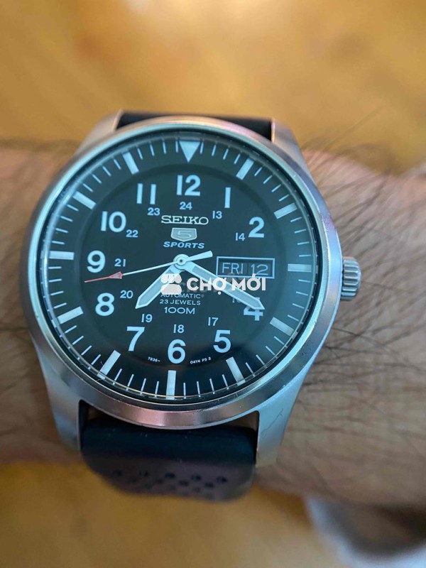 seiko quân đội size 42 đen automatic