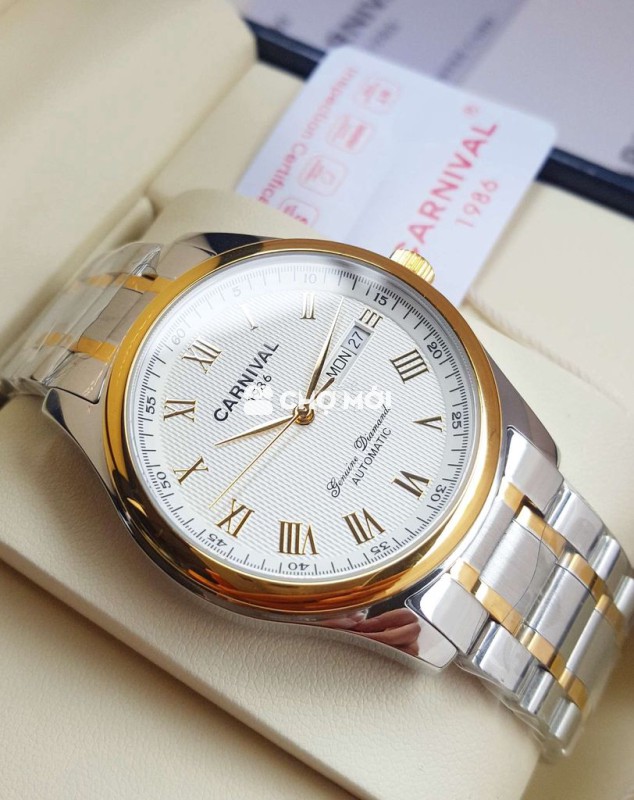 Đồng Hồ Cơ Carnival 1986 Powermatic Thép Đúc ☆