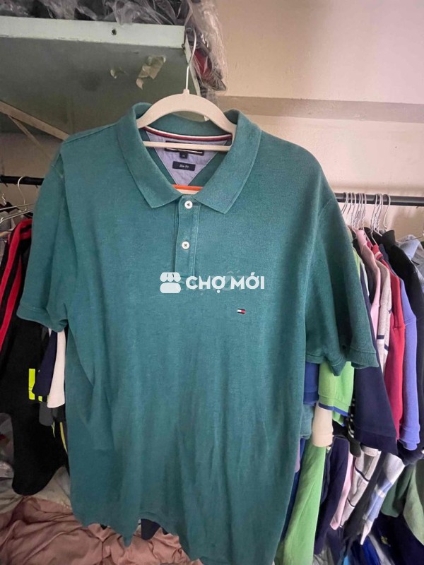 Áo Tommy xanh lục bảo Size 70-75kg