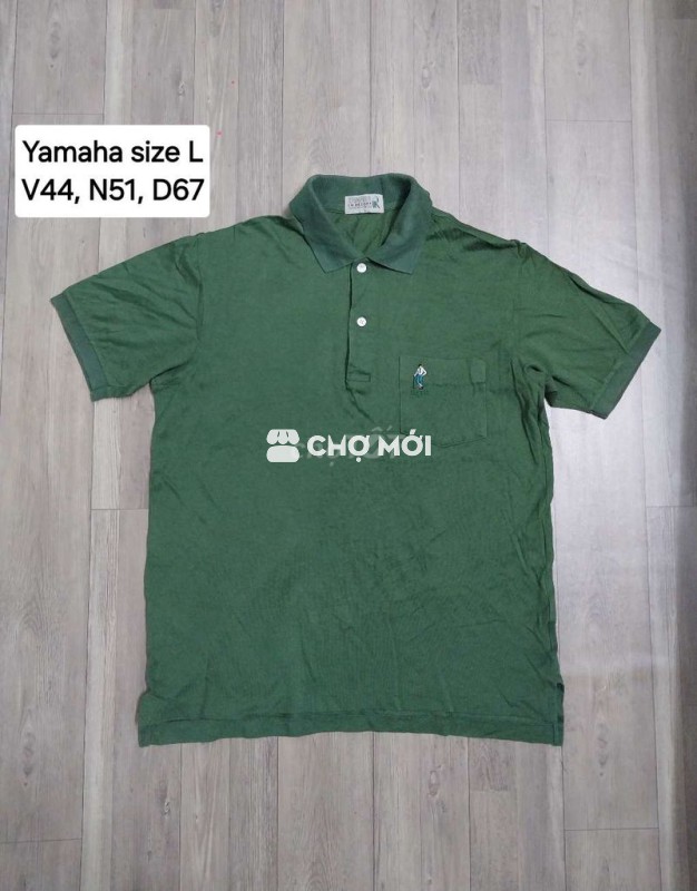 Polo nhật xanh rêu size L
