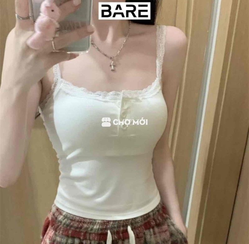 Áo 2 dây trắng