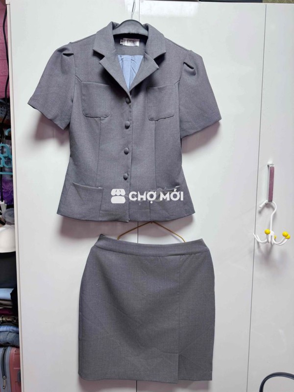 Set công sở màu xám size L new