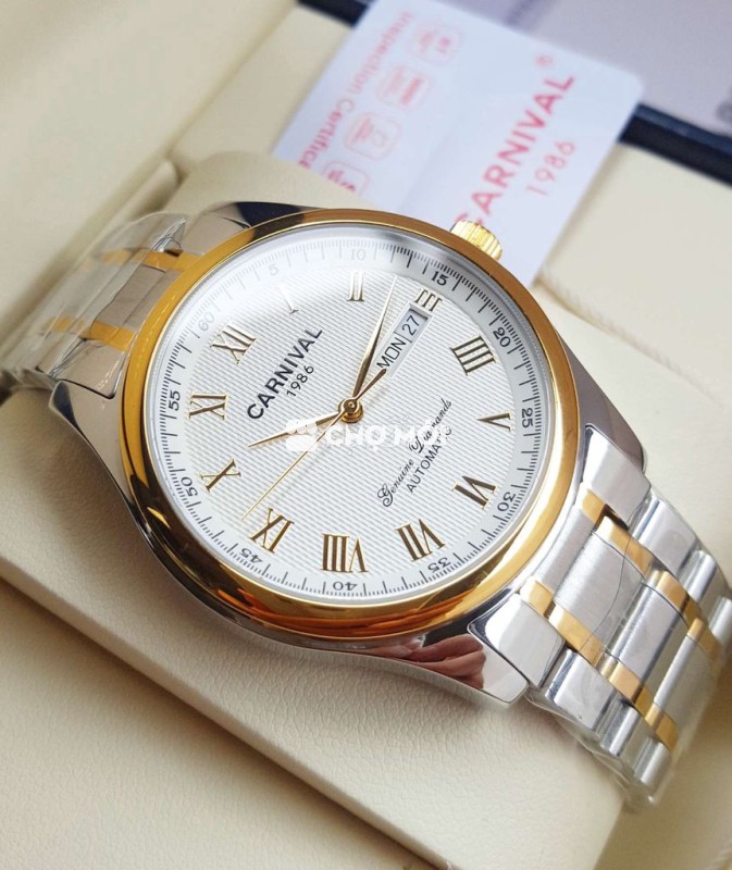 Đồng Hồ Full Thép Đúc 316L Máy Cơ Carnival 1986 ☆