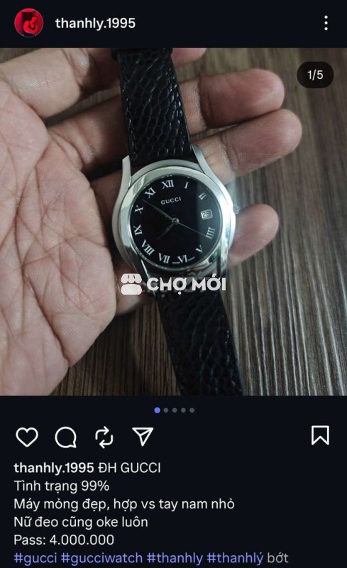 ĐH gucci máy mỏng đẹp 99%