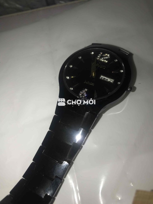 đồng hồ Rado mặt & dây = đá Saphire đen tự nhiên