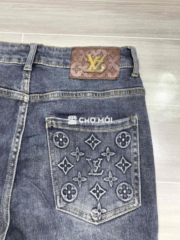 Quần Jean LV nữ, xanh đậm, size 29
