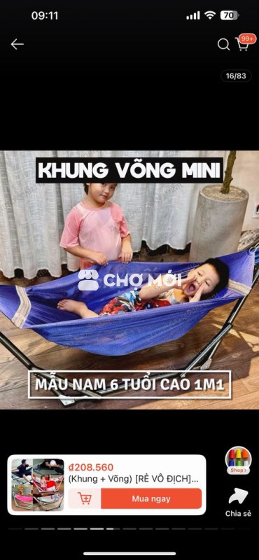 Bé không ngủ võng nên em cần pass ạ.