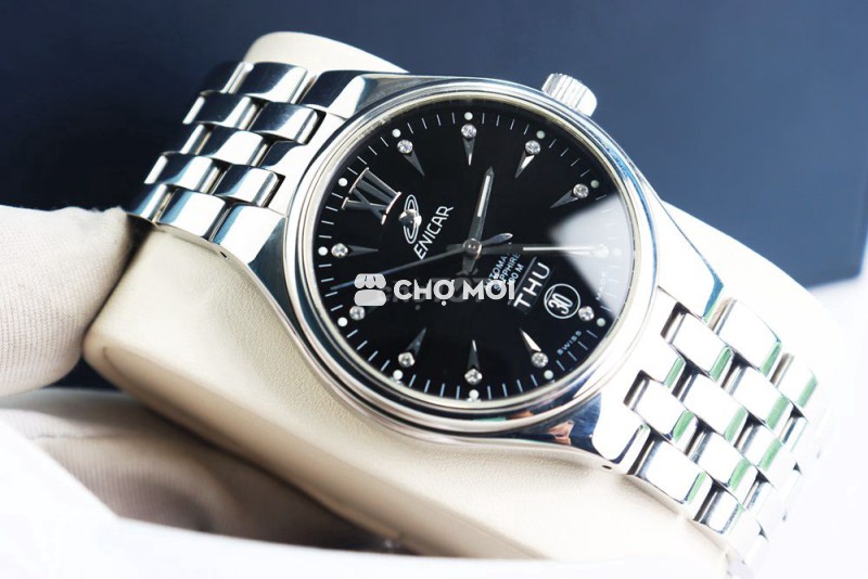 ĐH Nam ENICAR Auto 2 Lịch đính Kim Cương Size 39mm