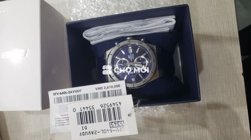 Casio Edifice EFV_640L hộp sách đầy đủ