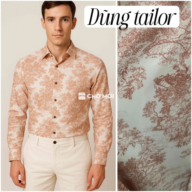 Áo sơ mi nam lụa Batik.mã 02
