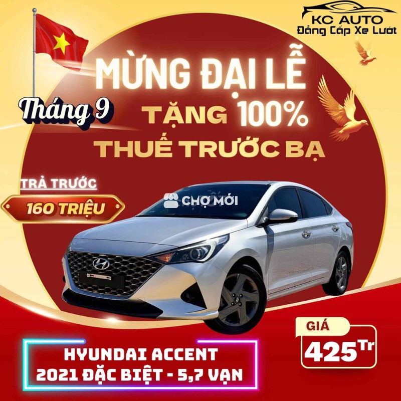 Hyundai Accent 2021 1.4 ATH - 5,8 vạn - màu bạc
