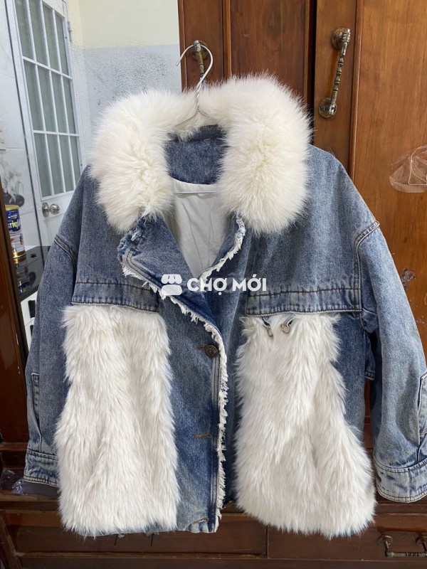 Áo Khoác Jeans Phối Lông