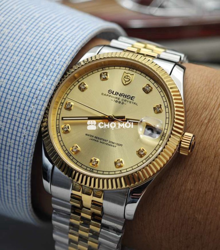 đồng hồ sunrise form roIex datejust chính hãng