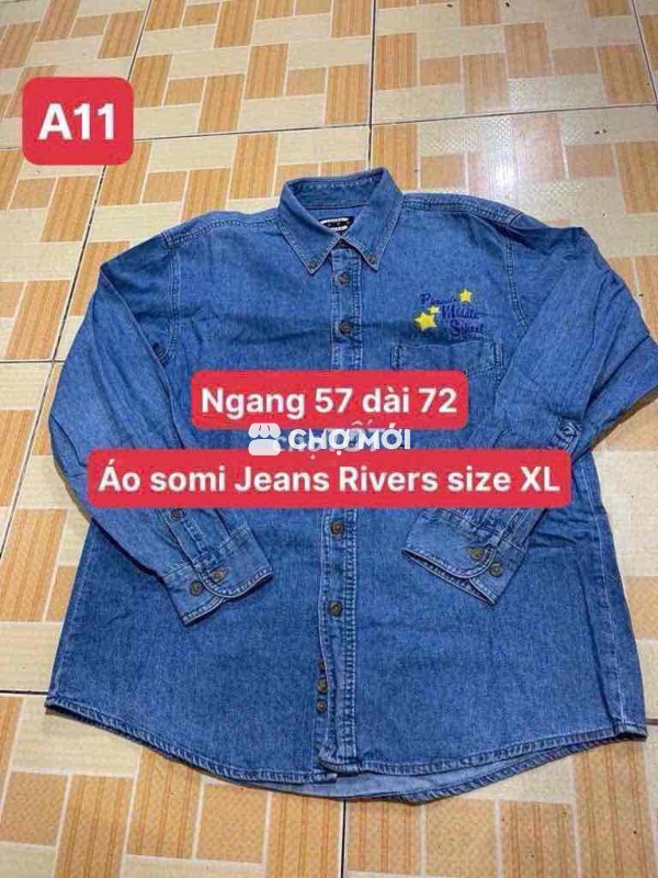 Áo somi Jeans  size XL