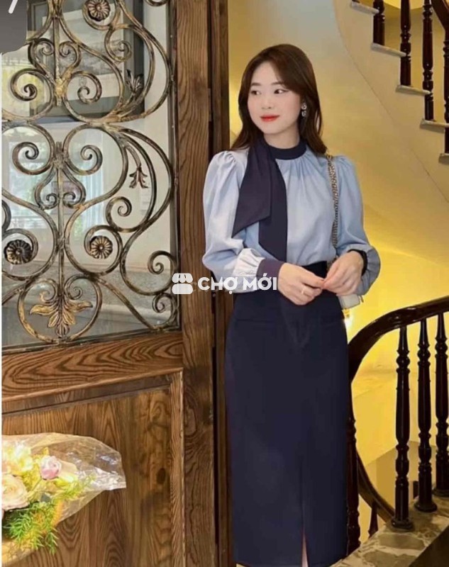 Váy liền xanh dương