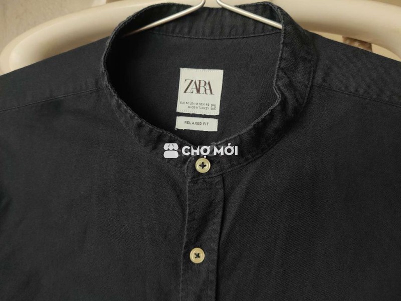 Sơ mi dài tay xanh đen ZR sz M