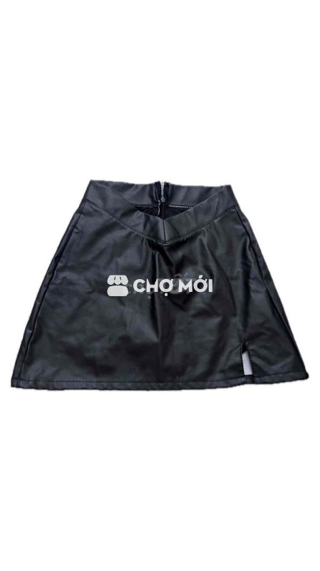 Váy da dáng chữ A ngắn
