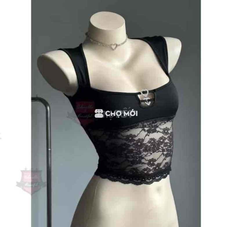 Áo hai dây nữ phối ren size M