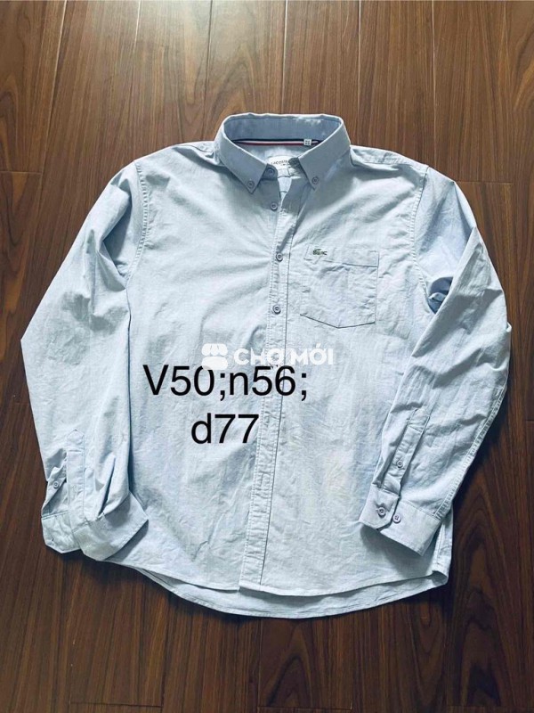 sơmi jean mỏng Lacoste sizd 75-80kg