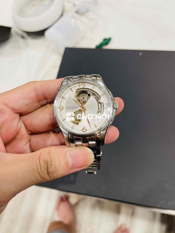 Đồng hồ Hamilton Open Heart mặt trắng đẹp