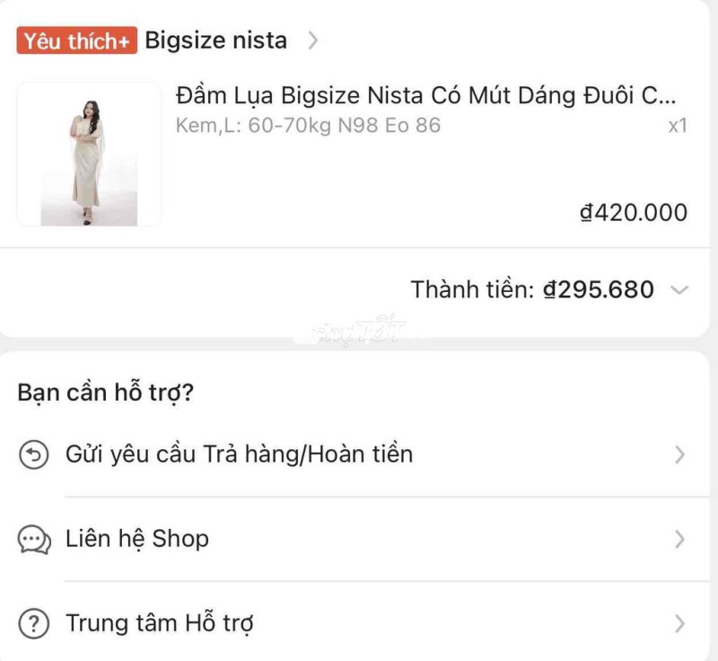 Đầm lụa dự tiệc bigsize