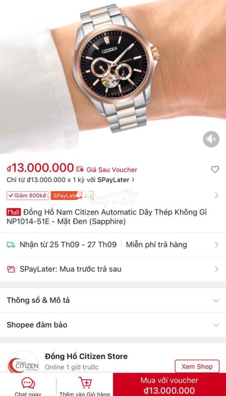 Citizen 4197 Caliber 04 Kim Automatic