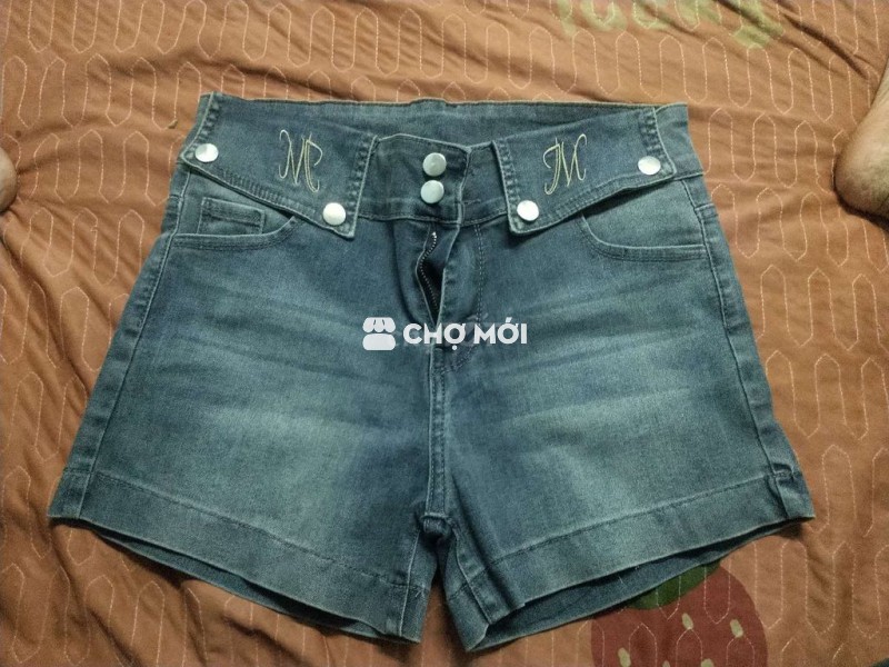 Quần short jeans mới eo 74-76