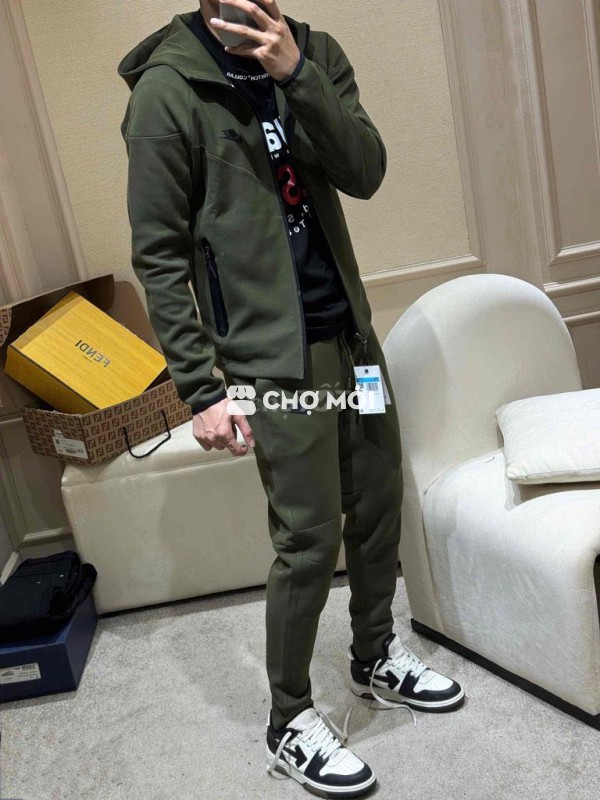 Set Thể Thao Nam N I K E cao cấp xanh rêu
